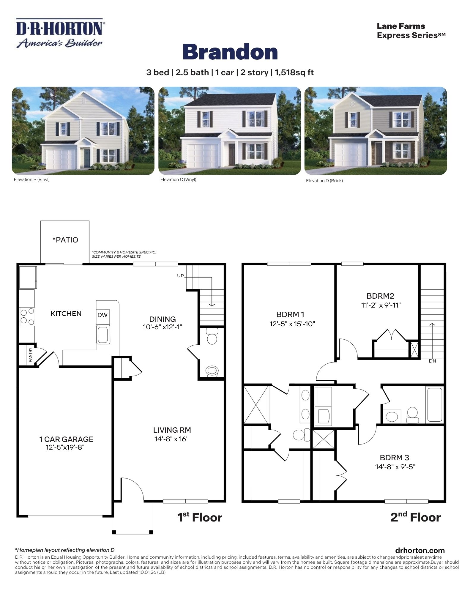 * Photos are not of actual home or interior features and are representative of floor plan only. *