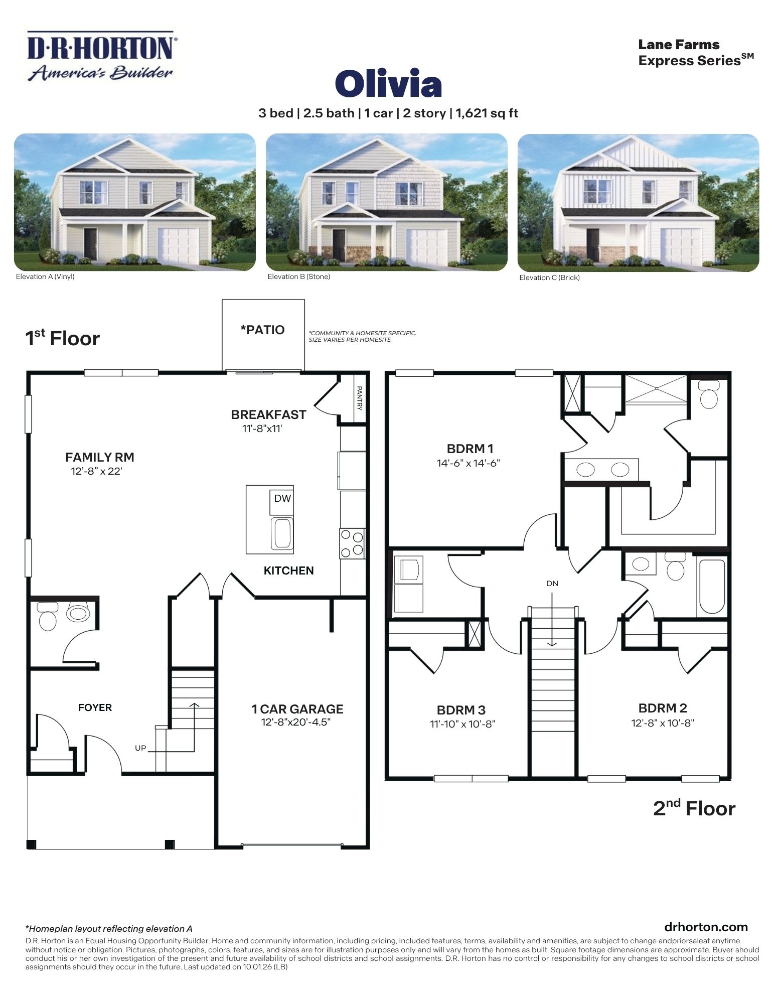 * Photos are not of actual home or interior features and are representative of floor plan only. *