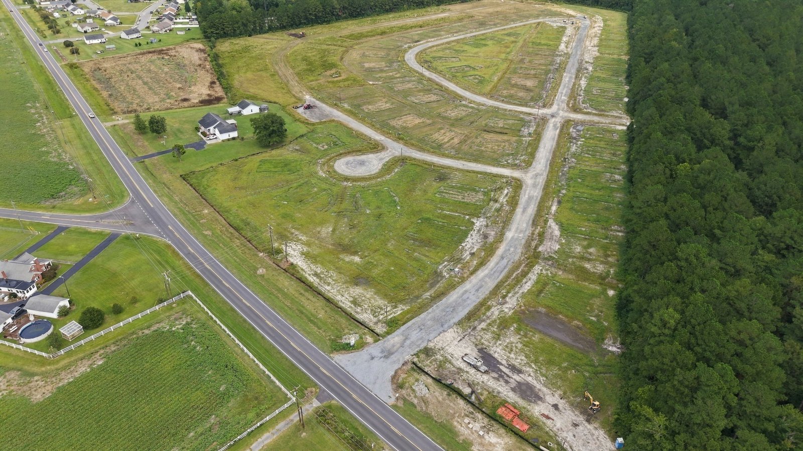 aerial view of neighborhood