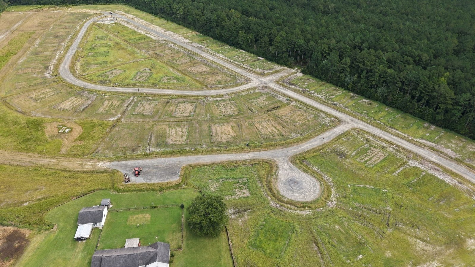 aerial view of neighborhood