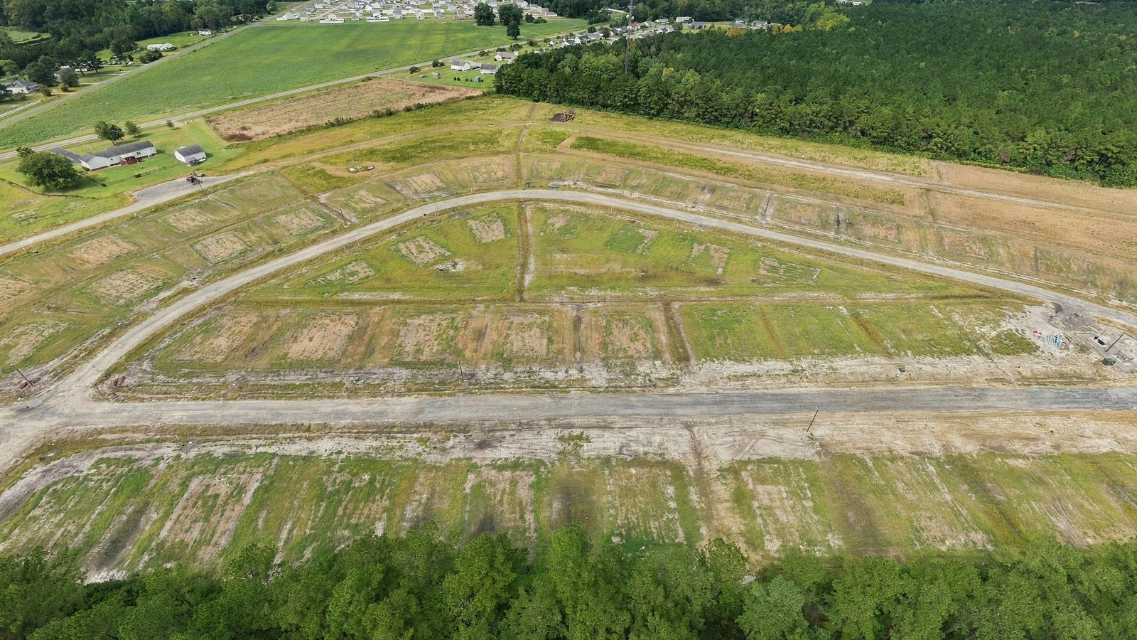aerial view of neighborhood