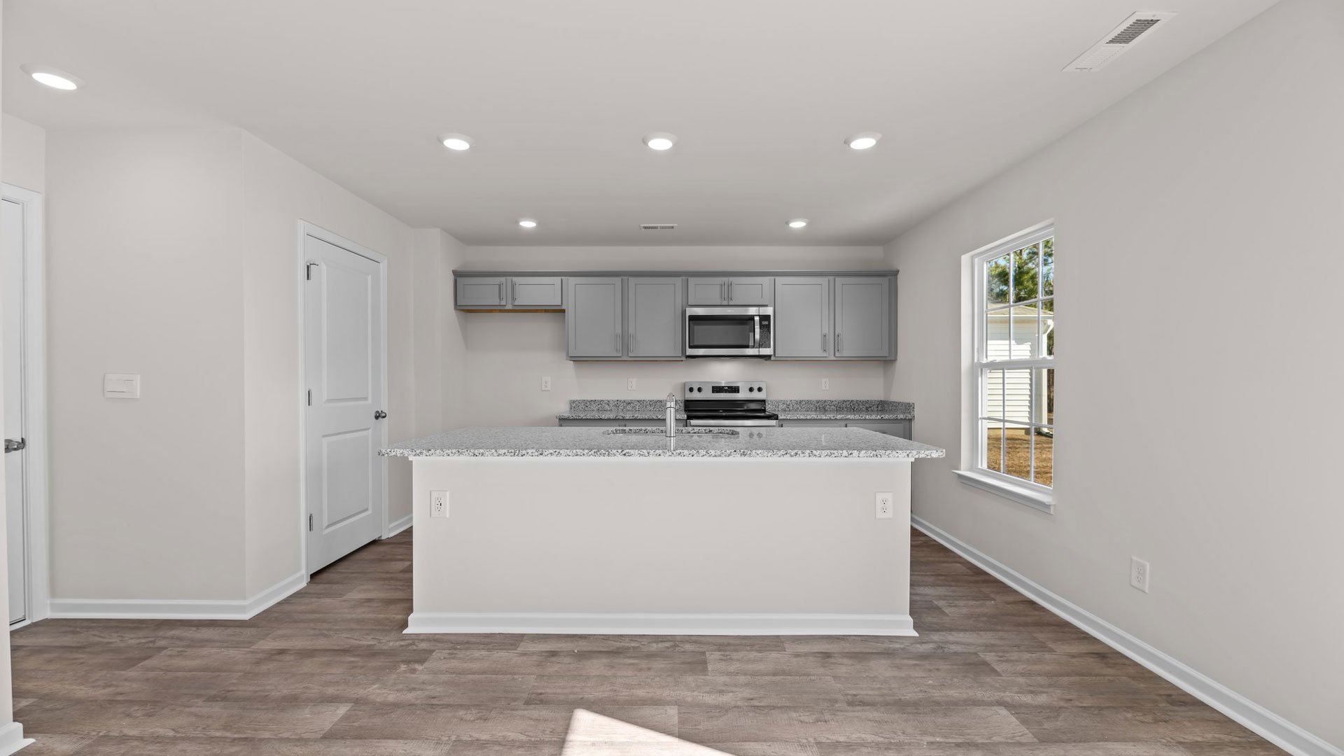 Kitchen with granite counters