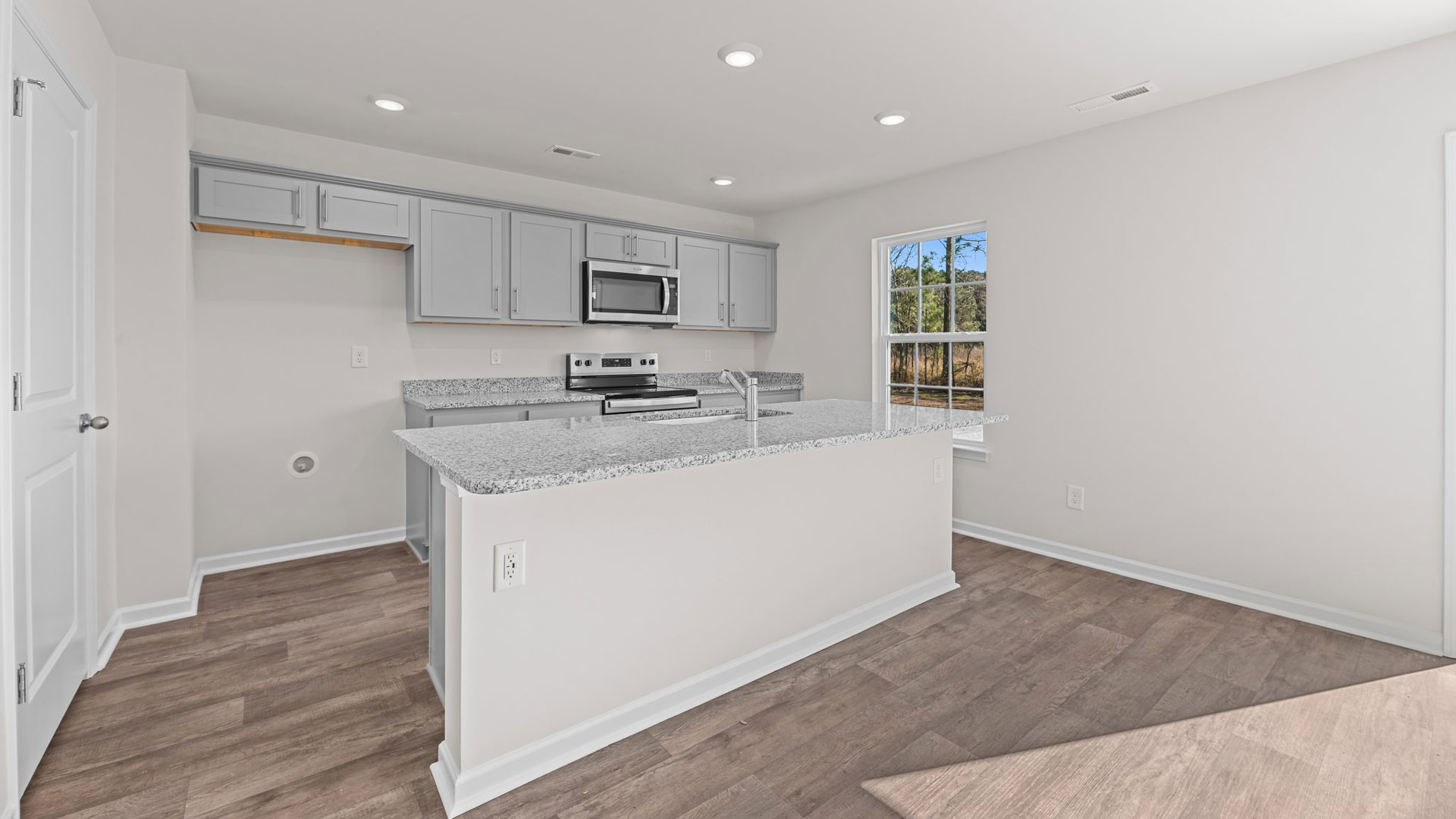 Kitchen with granite counters