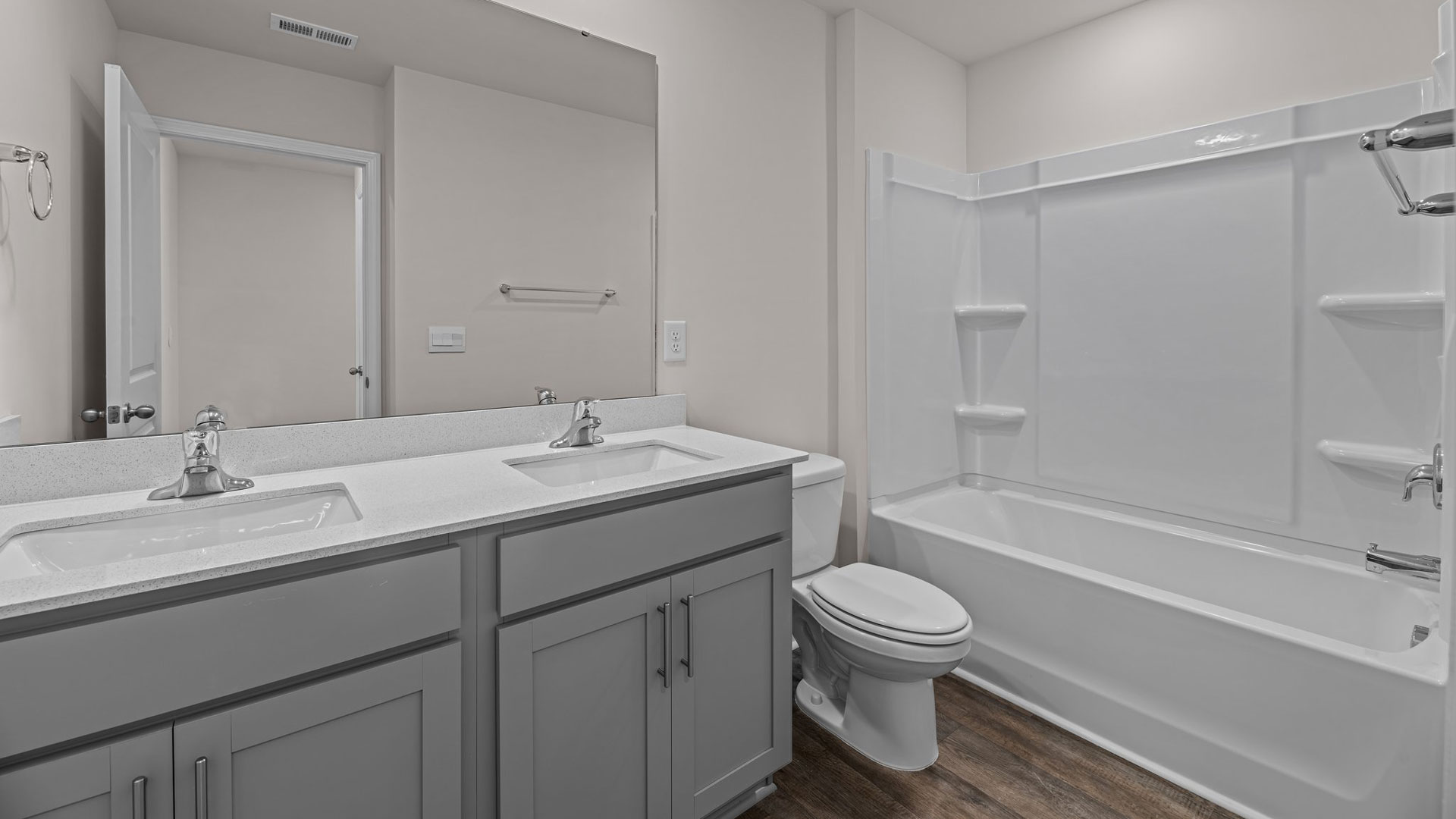 Bathroom with quartz counterse