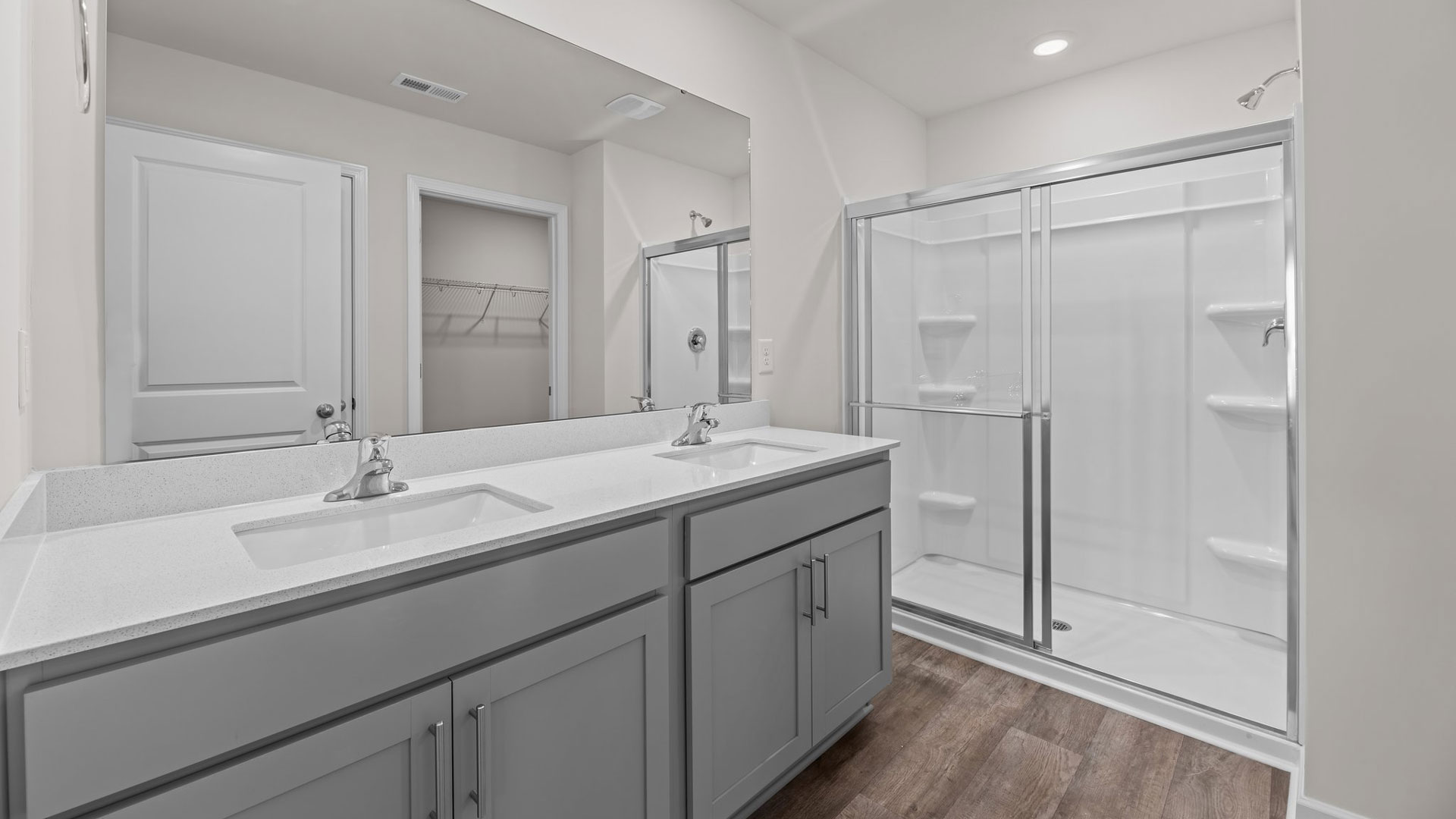 Primary bathroom with walk-in shower