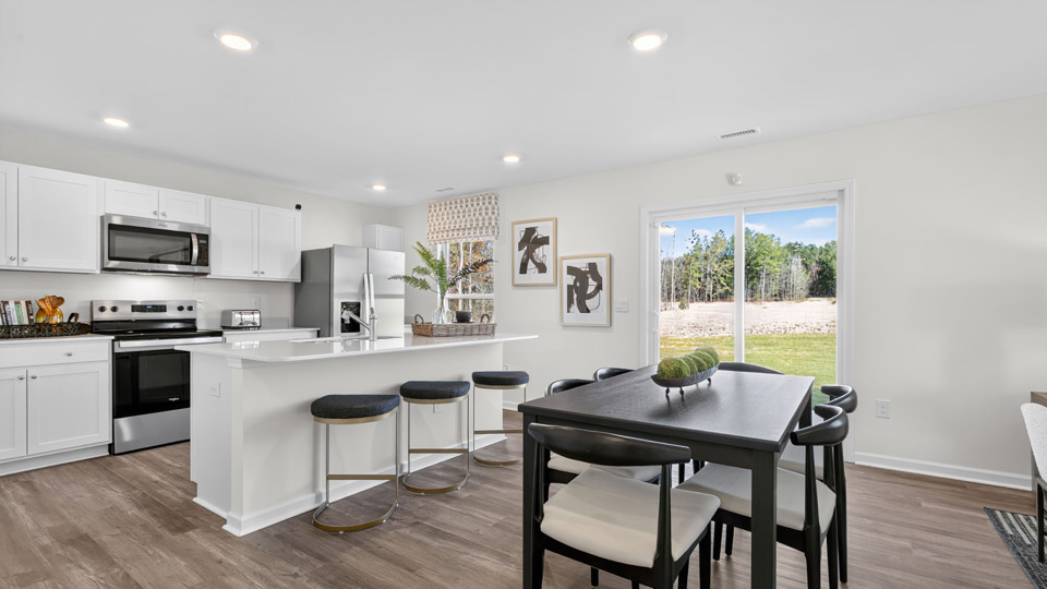 Open-concept dining area