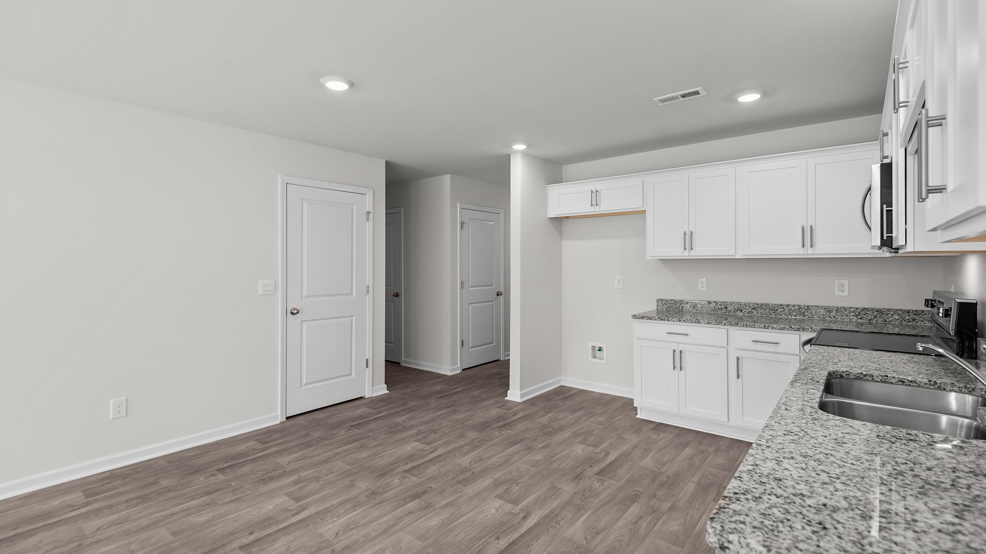 kitchen and open concept living plan