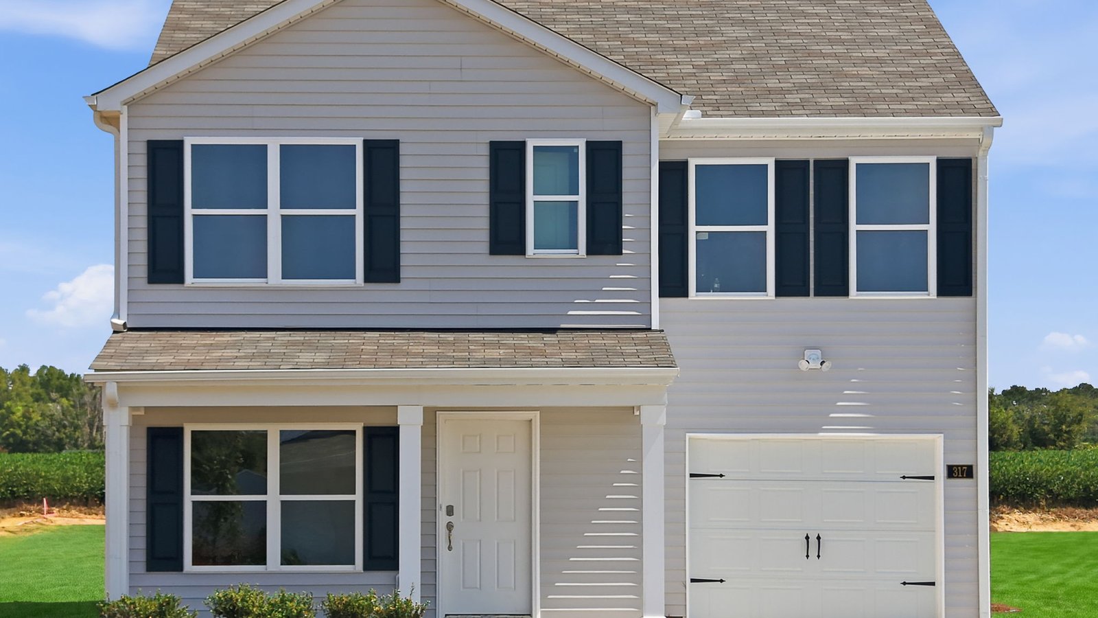 exterior of two story home