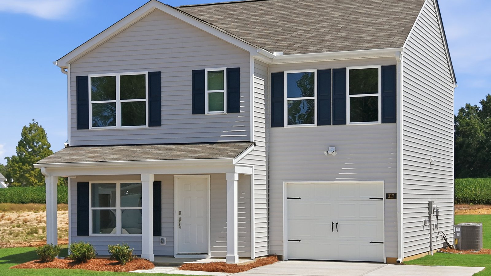 exterior of two story home