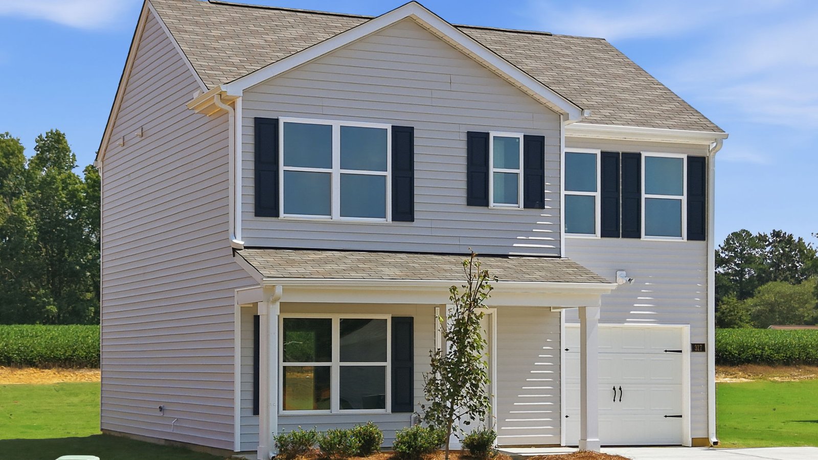 exterior of two story home