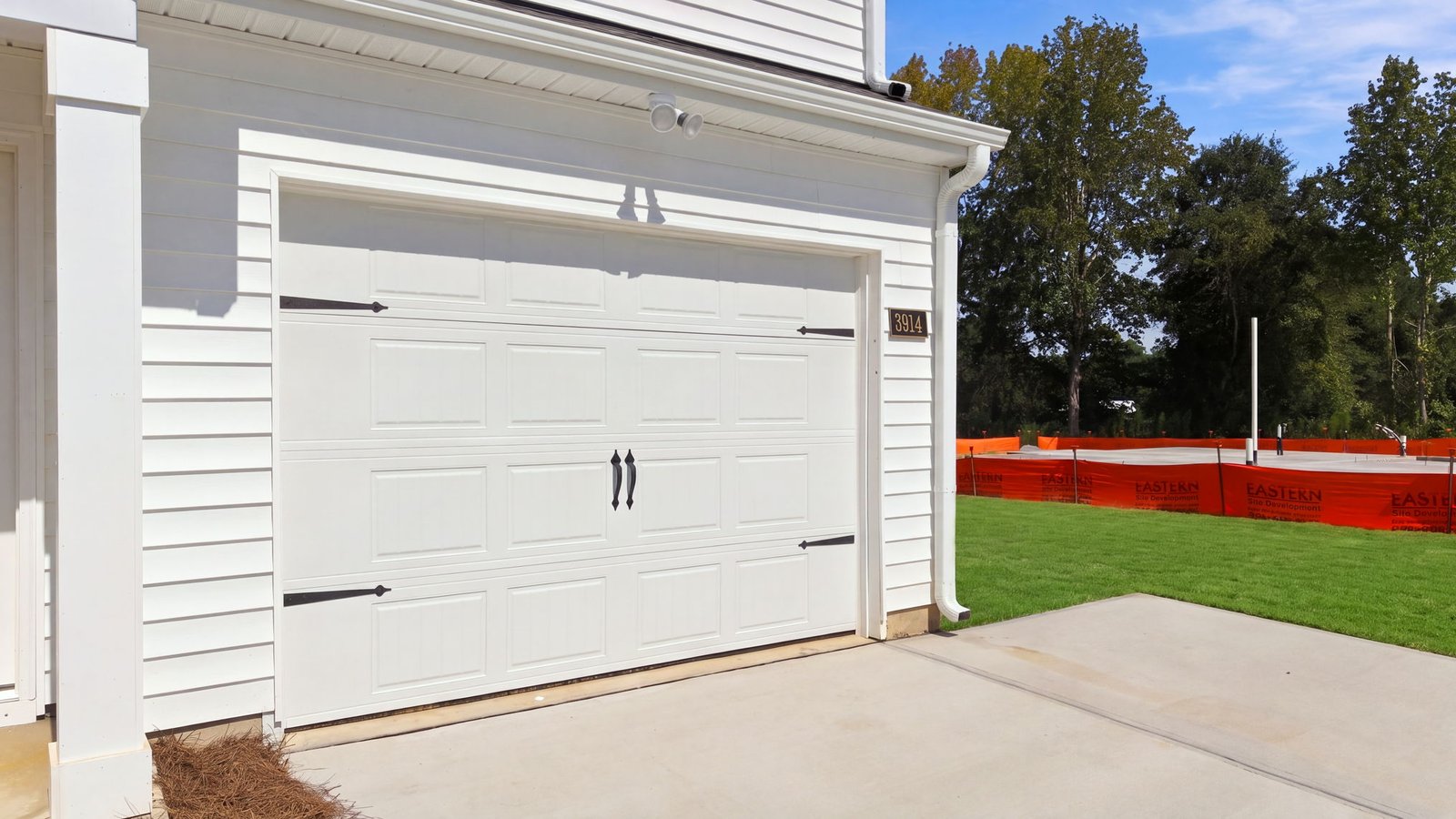 exterior of two story white home
