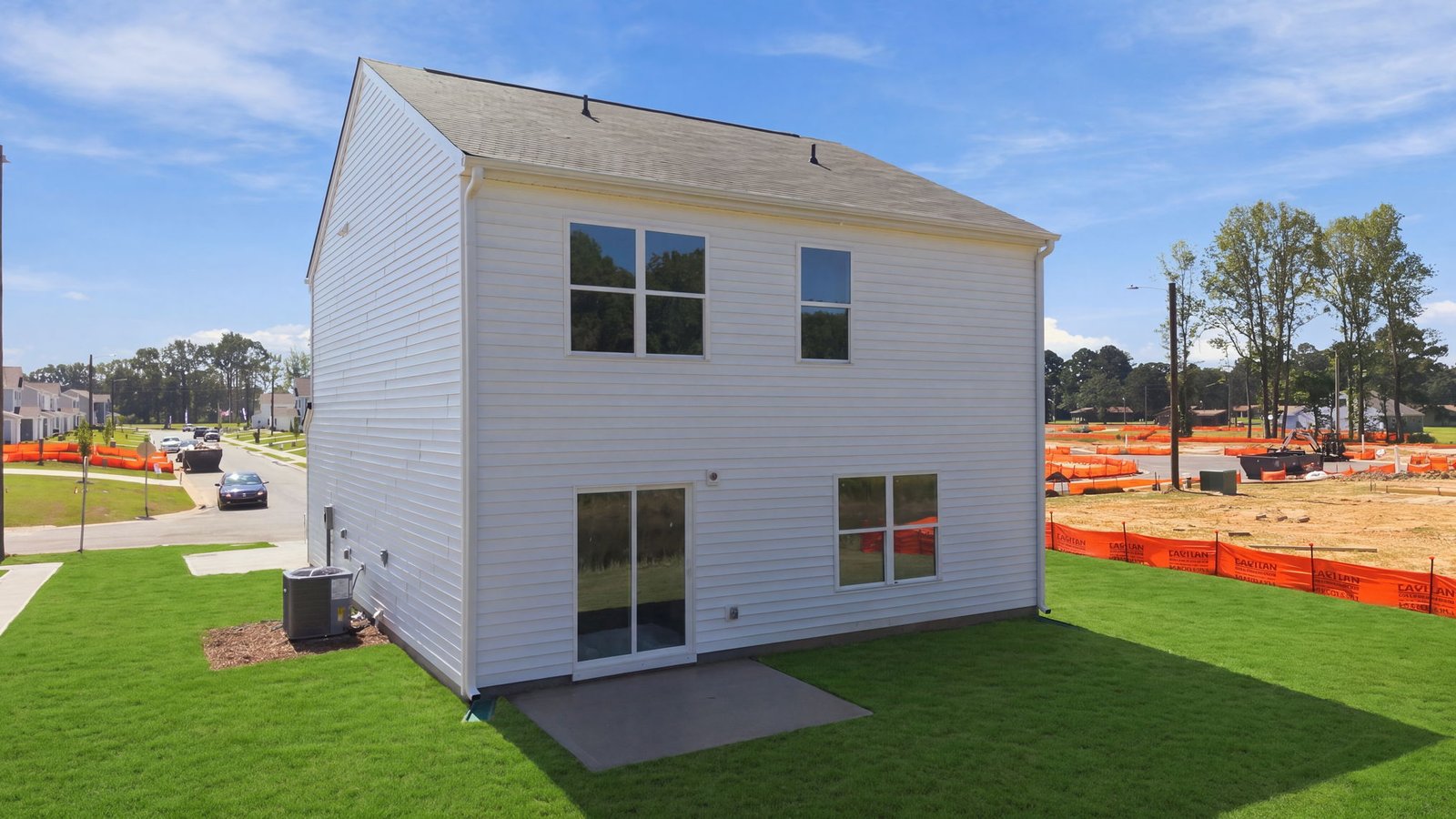 rear view of two story home
