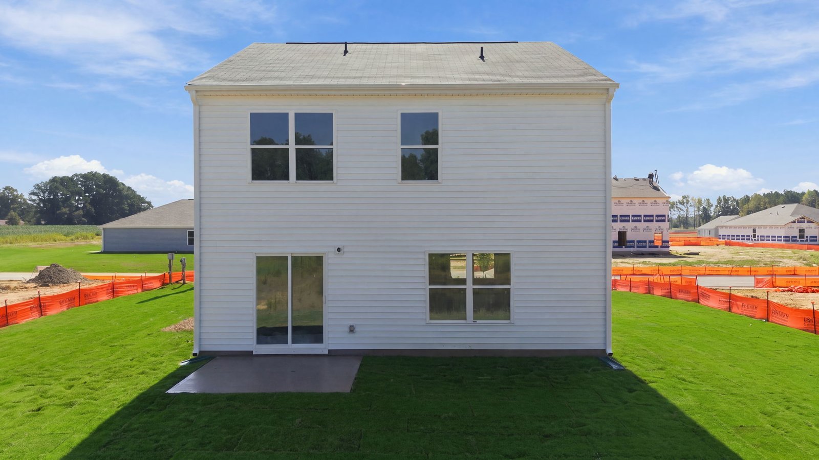 rear view of two story home