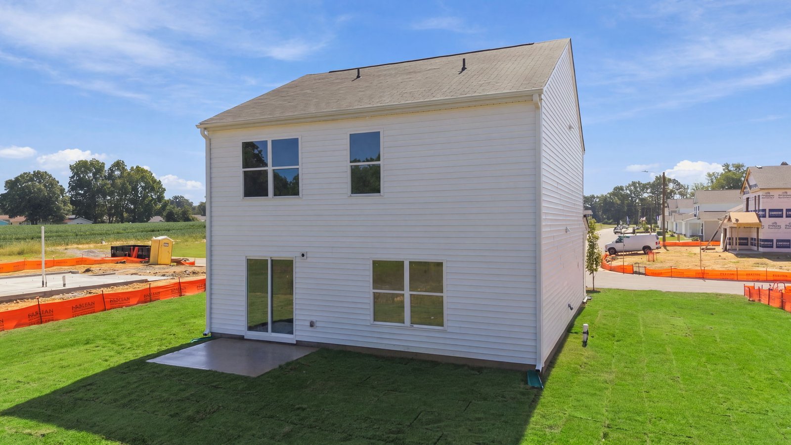rear view of two story home