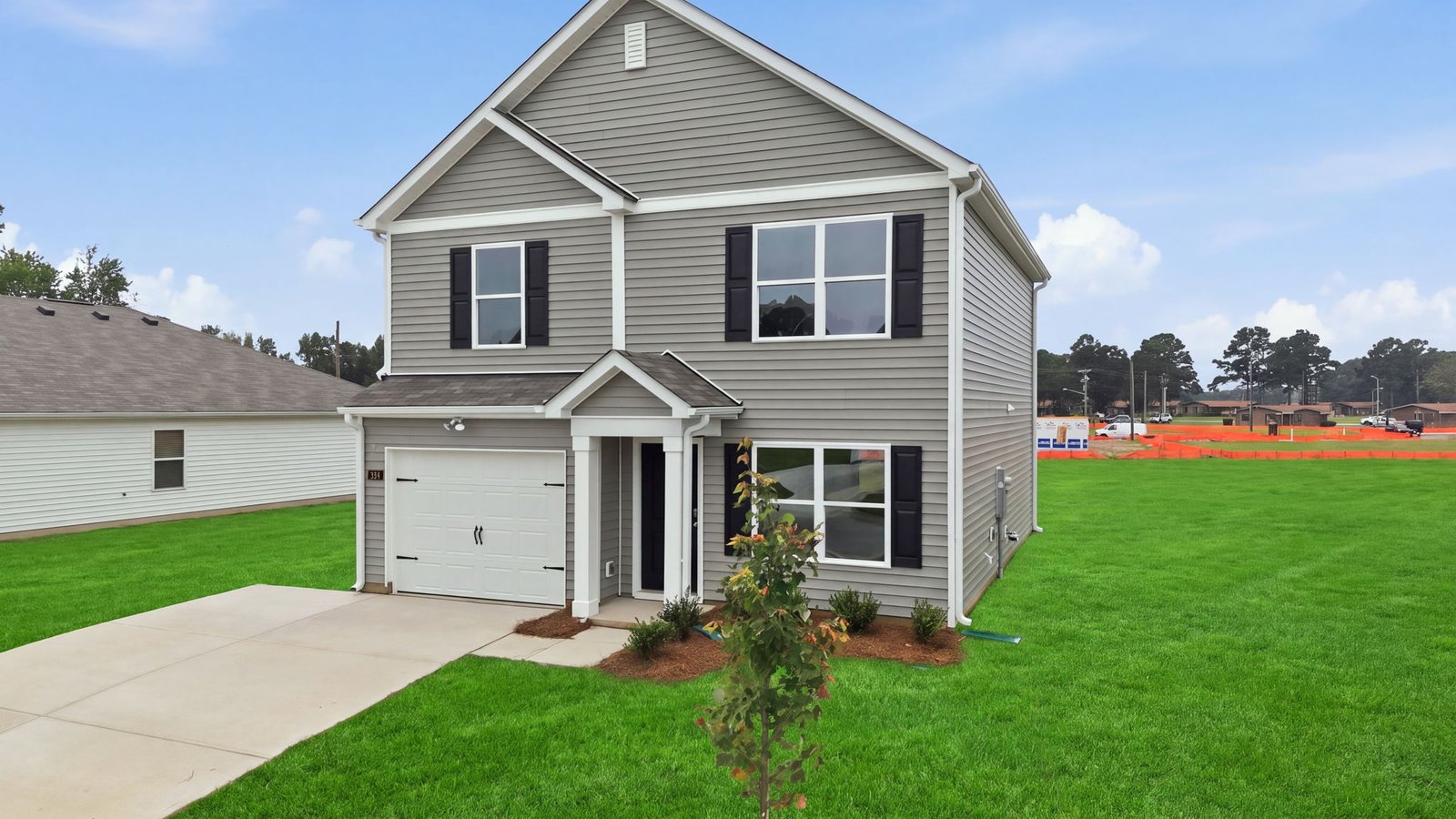 exterior of two story home vinyl