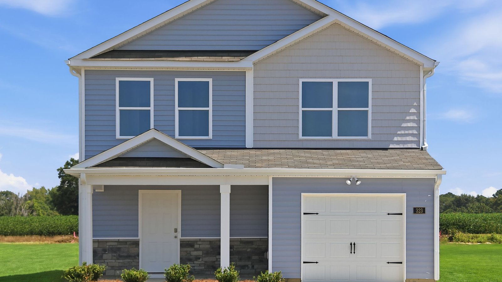 front view of two story home