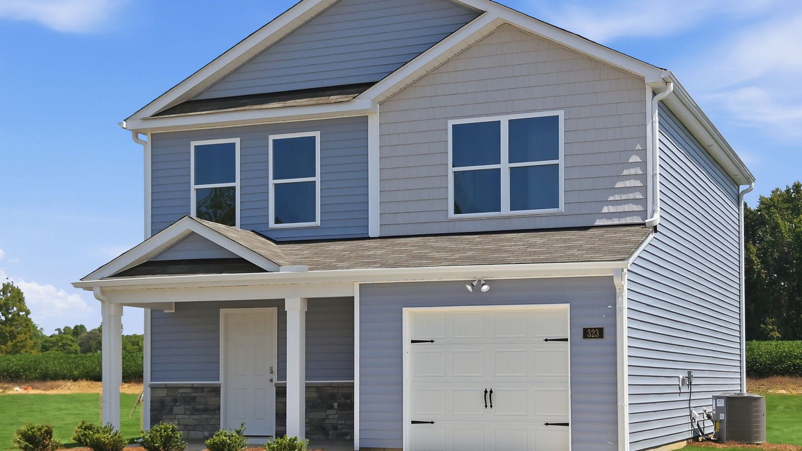 front view of two story home