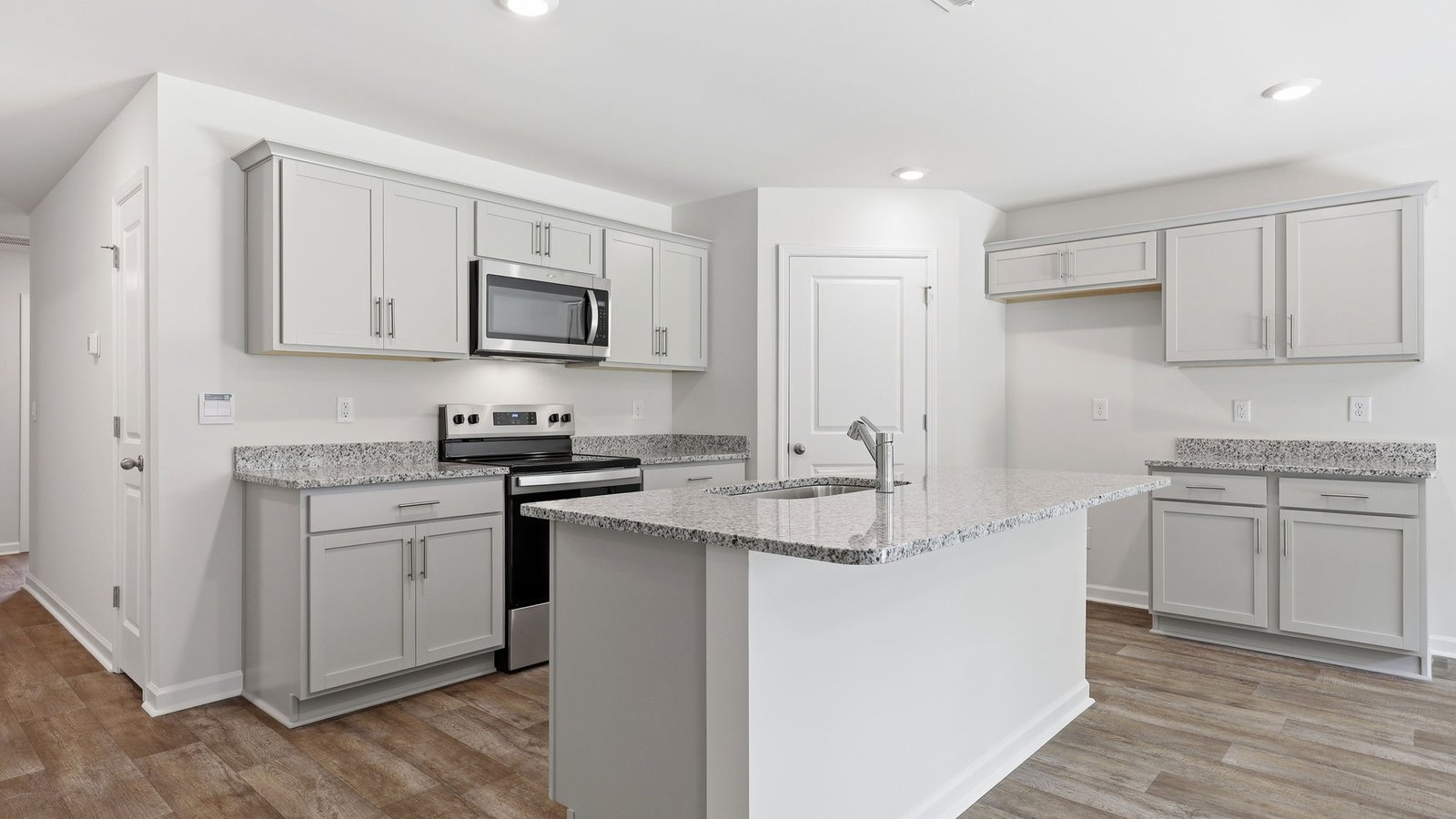 kitchen area with island