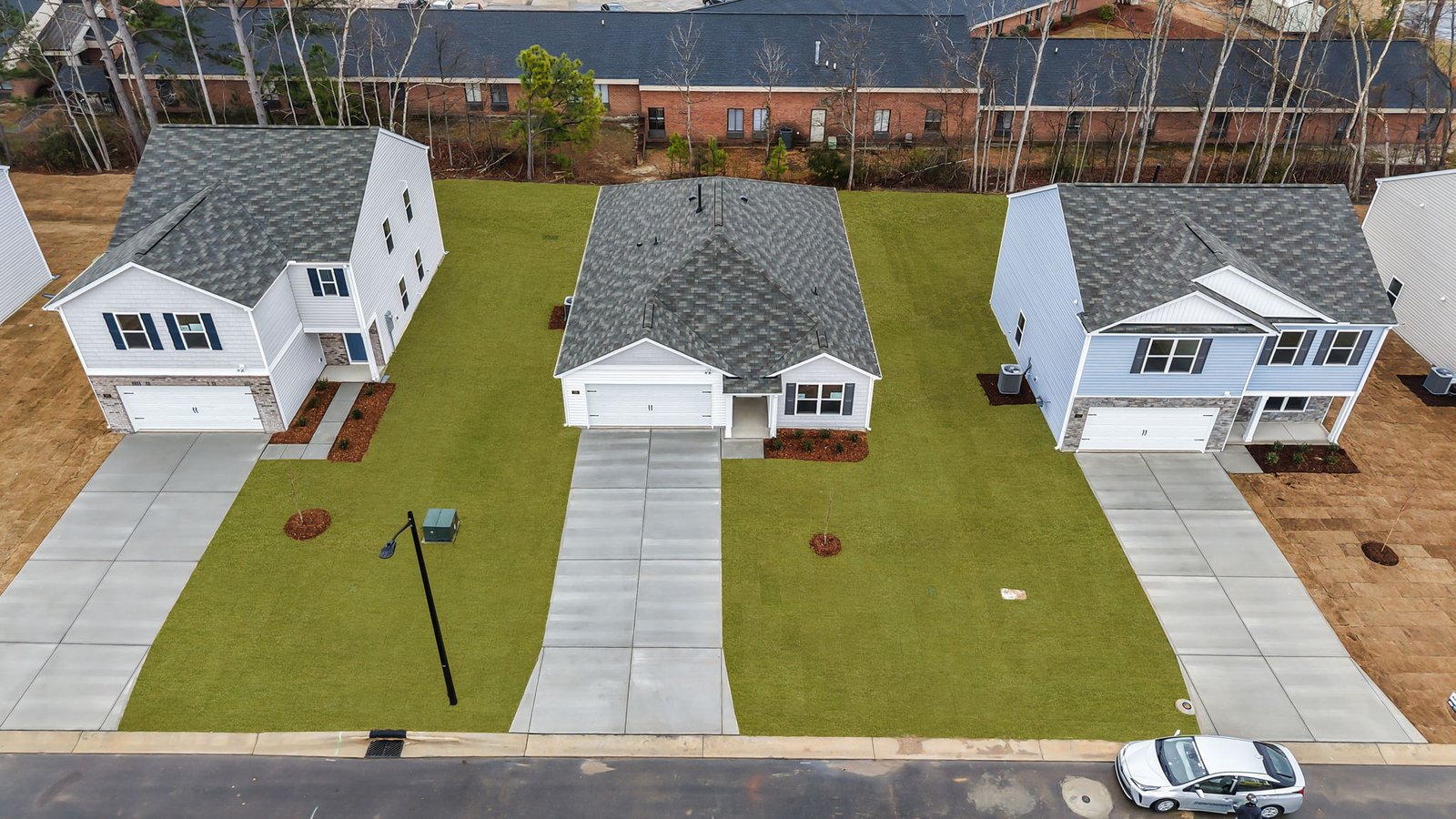 front aerial view of home