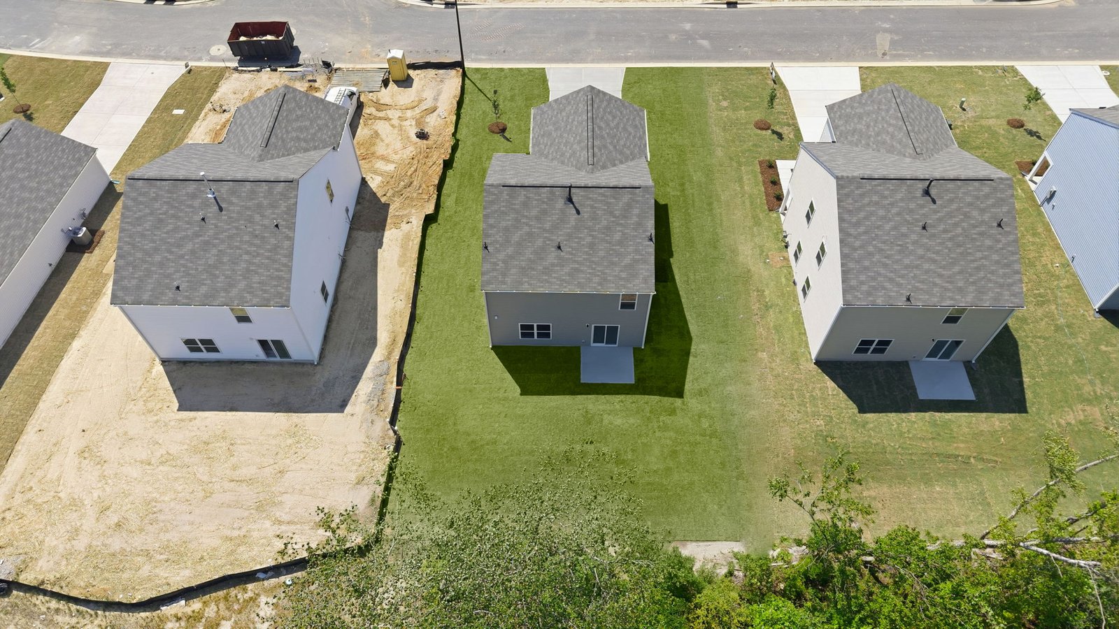 aerial view of home on the street from rear