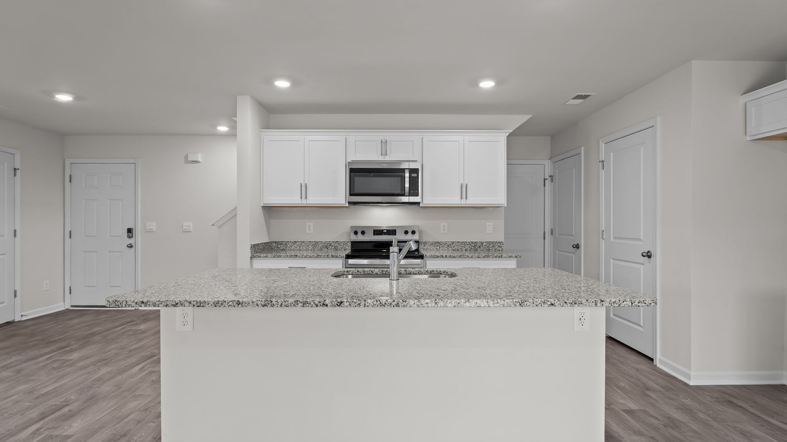 Kitchen with granite counters