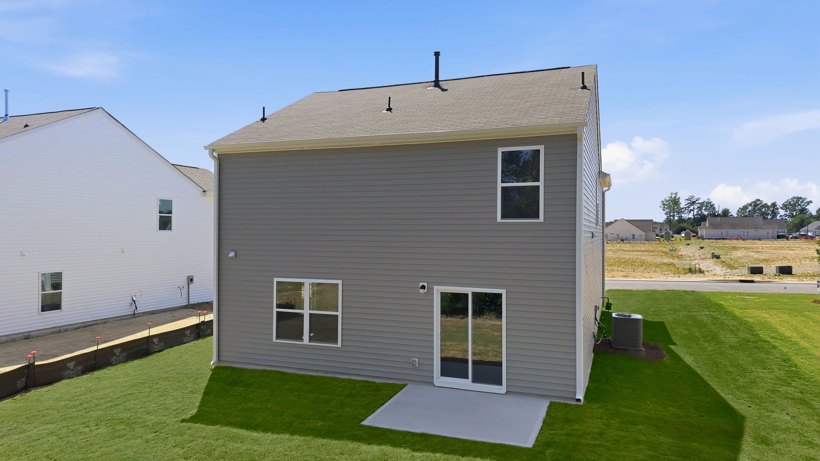 rear view of two story home