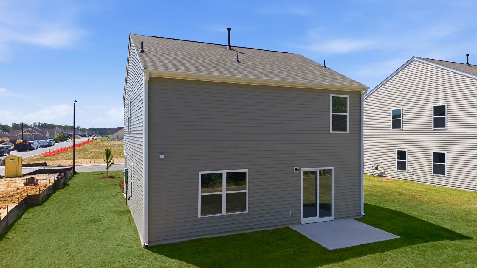 rear view of two story home