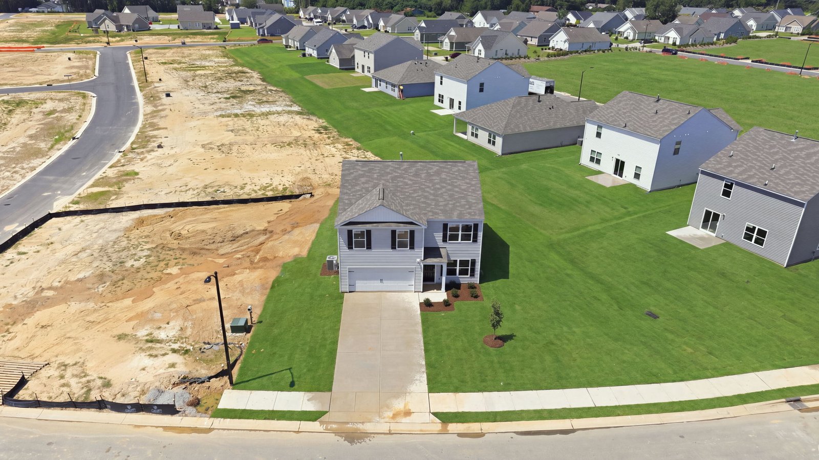 aerial view of home