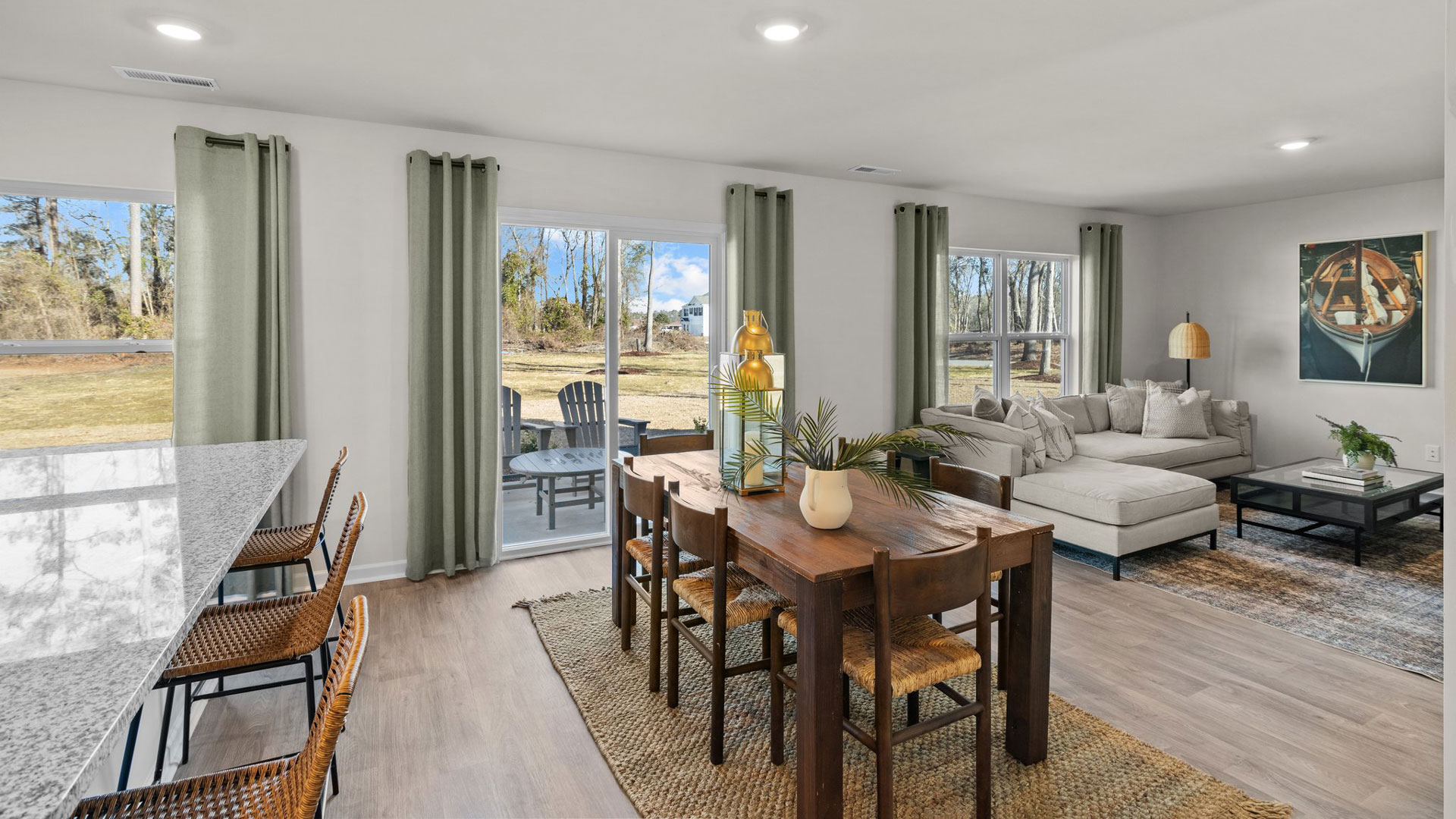 Open-concept dining area