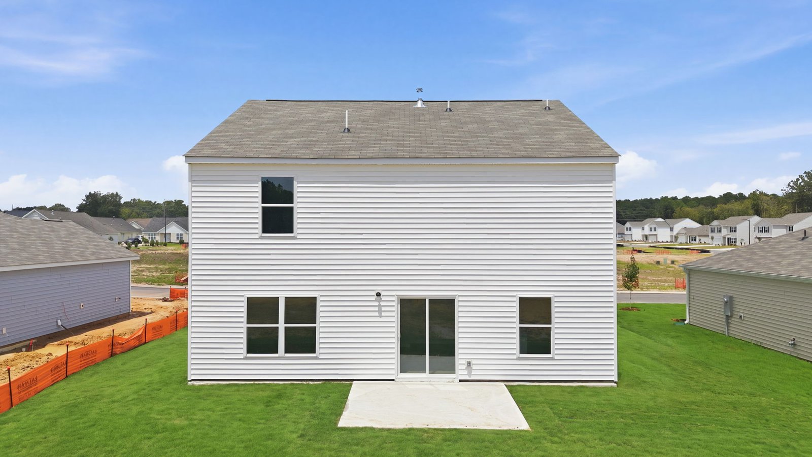 rear view of two story home