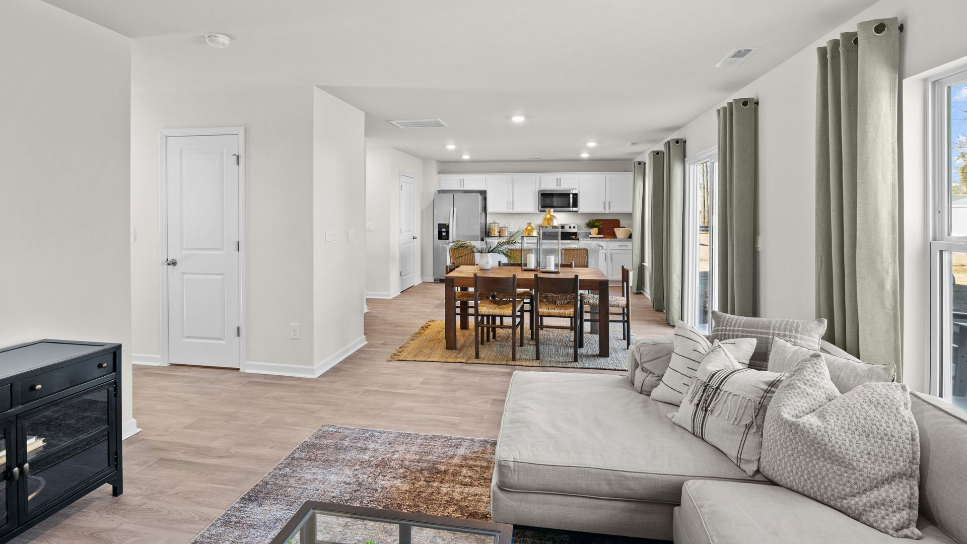 living and dining space