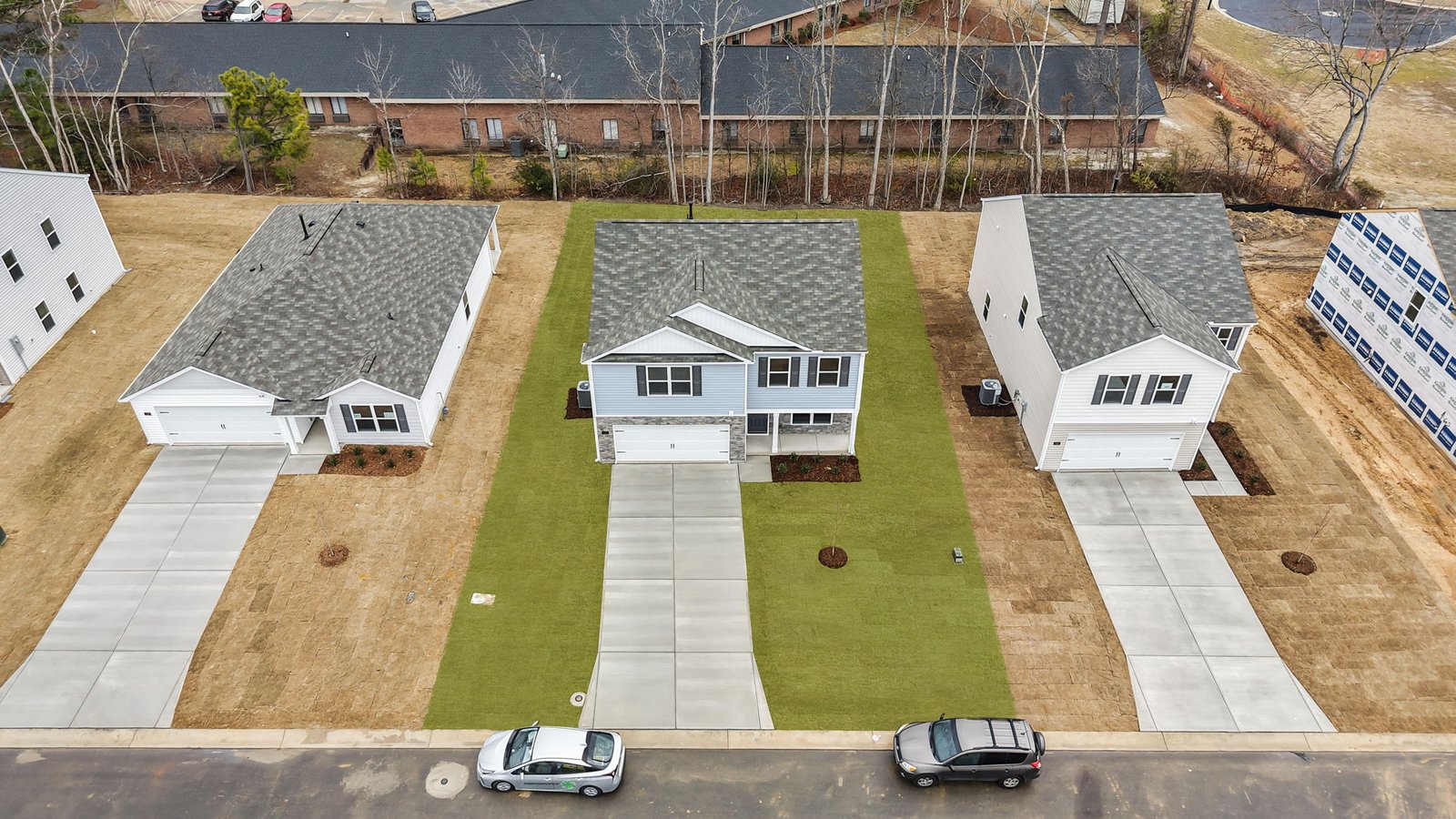 front aerial view of home
