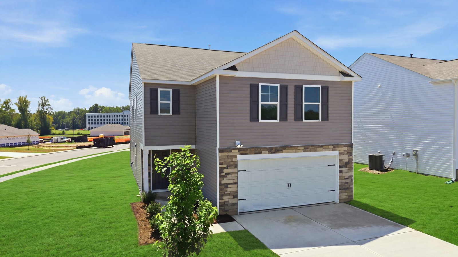 front view of two story home