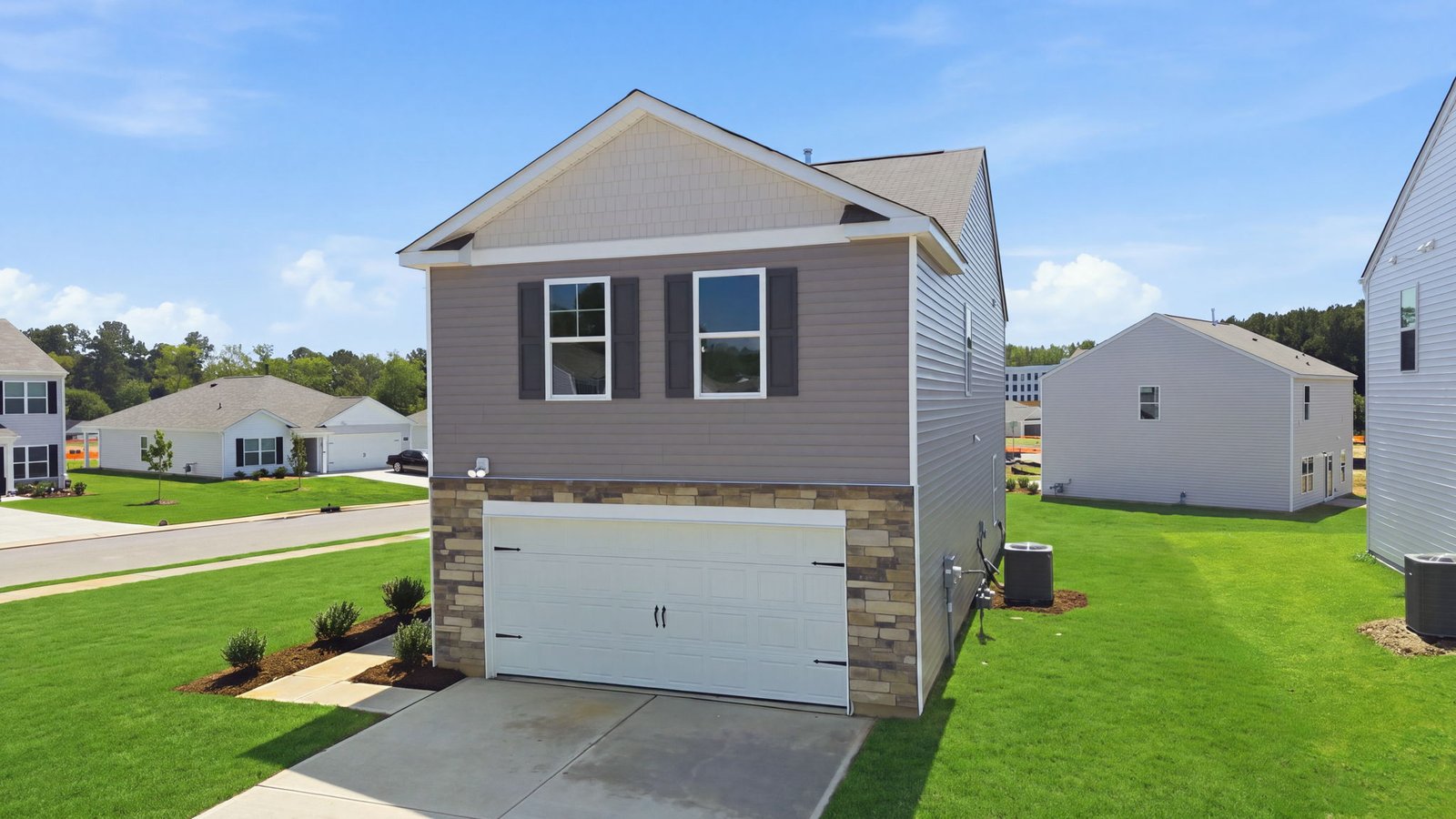 front view of two story home