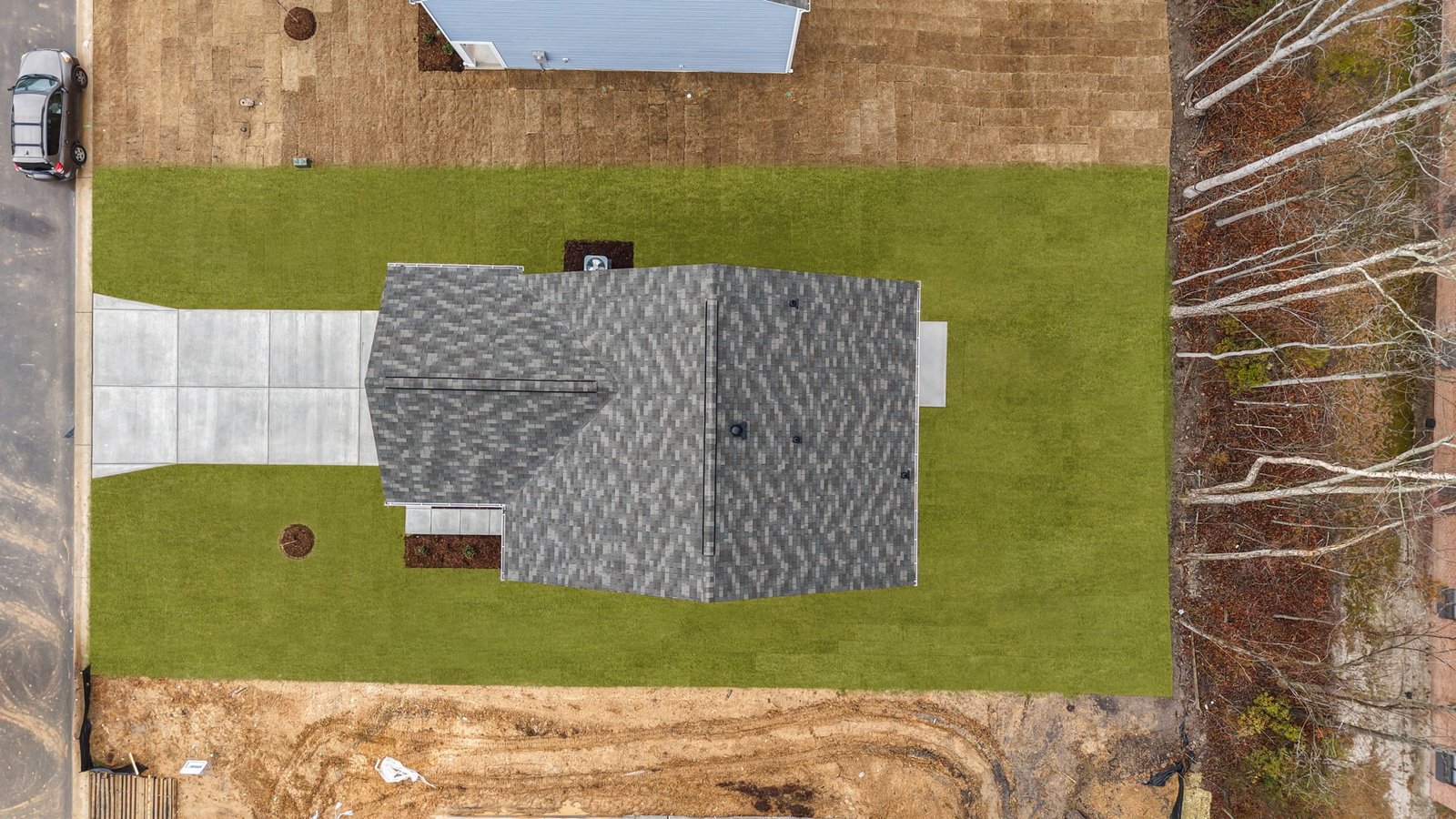 aerial view of rough