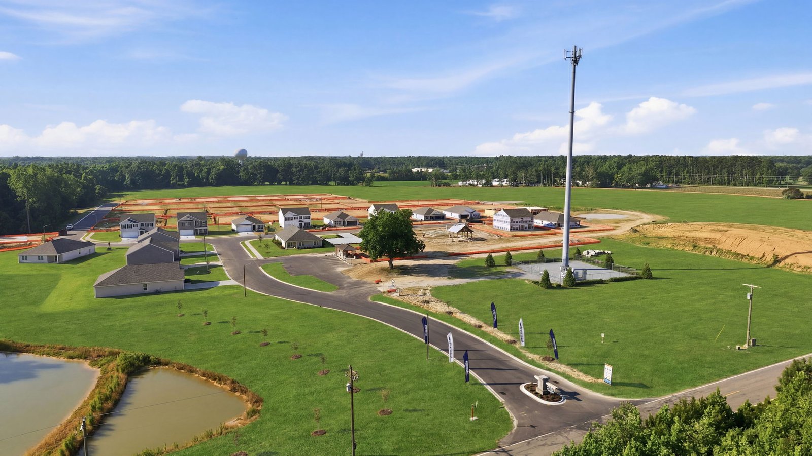 aerial photo of neighborhood