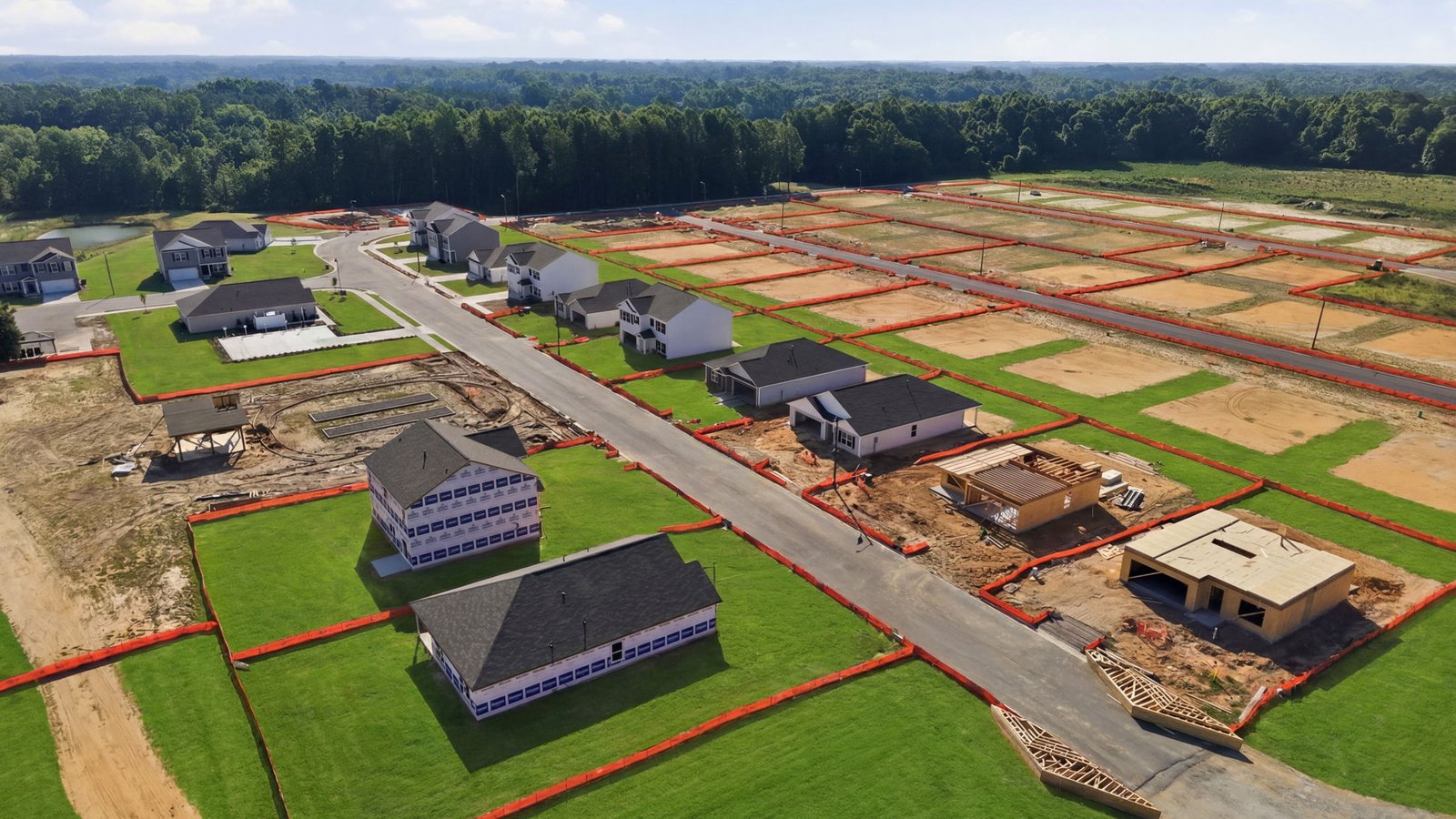 aerial photo of neighborhood