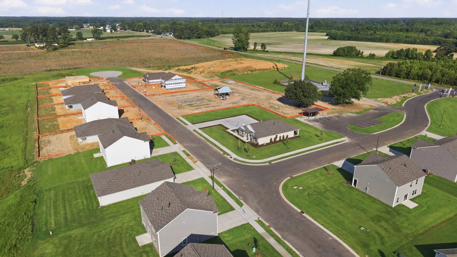 aerial photo of neighborhood