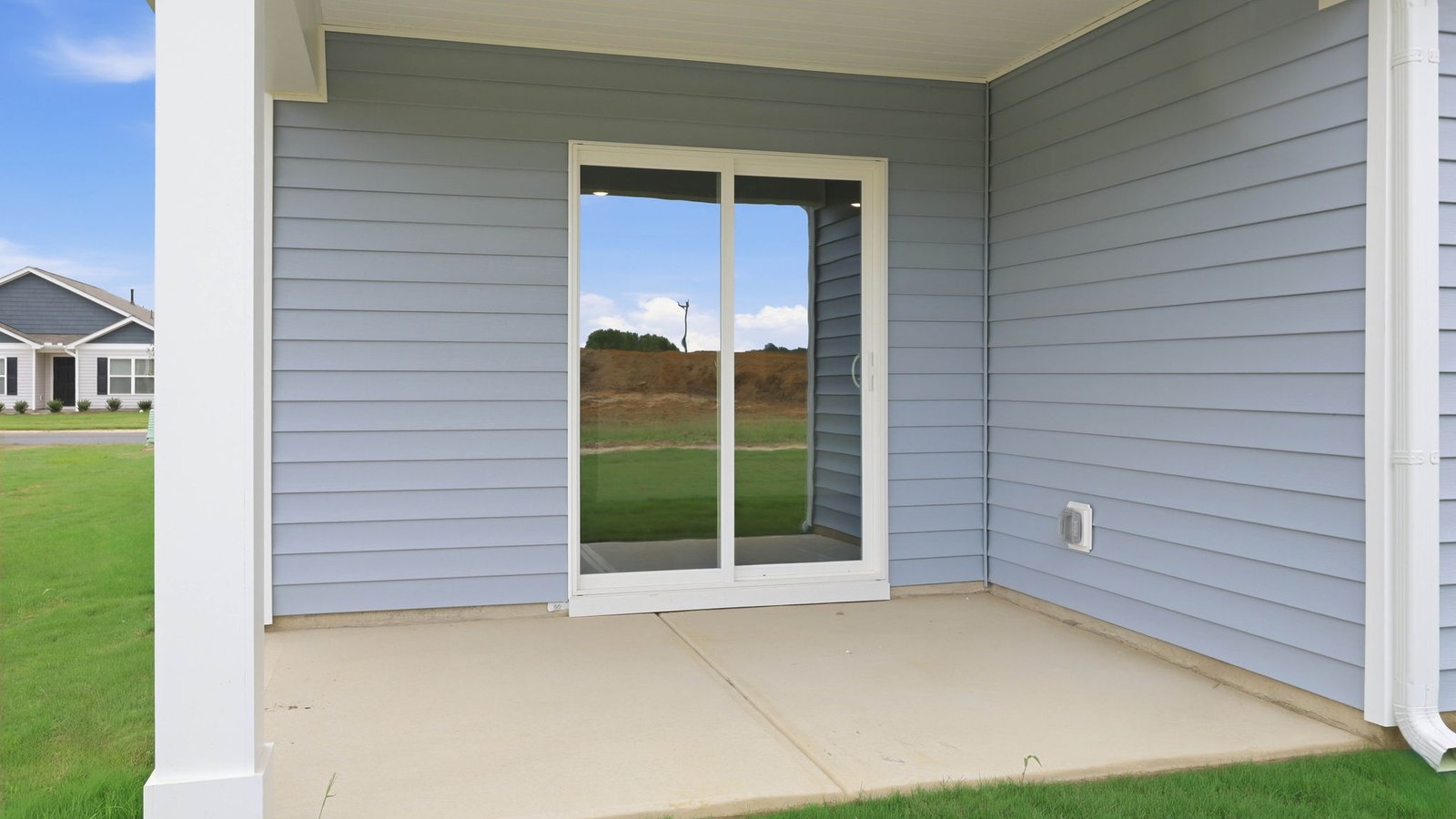covered back patio view