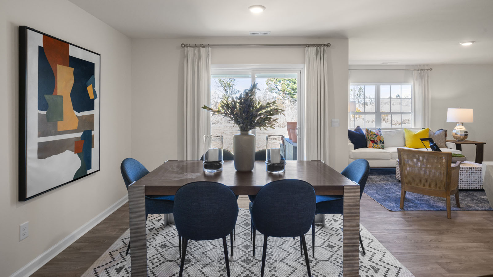 open-concept dining area