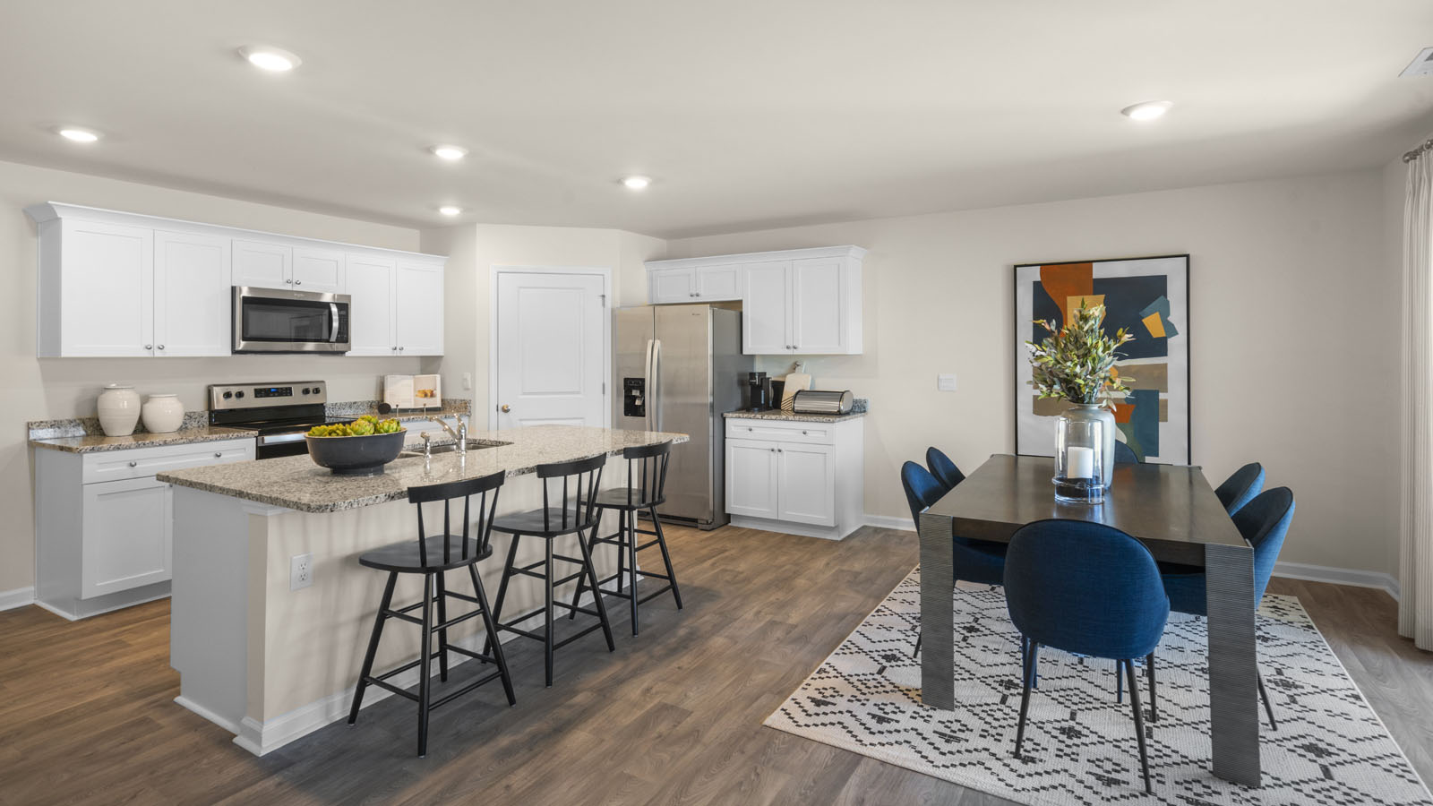 Open-concept dining area