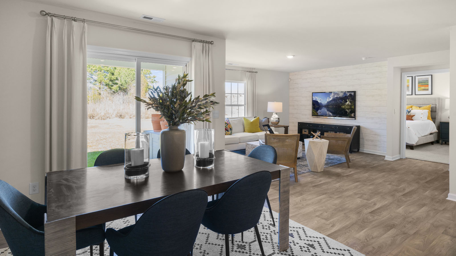 Open-concept dining area
