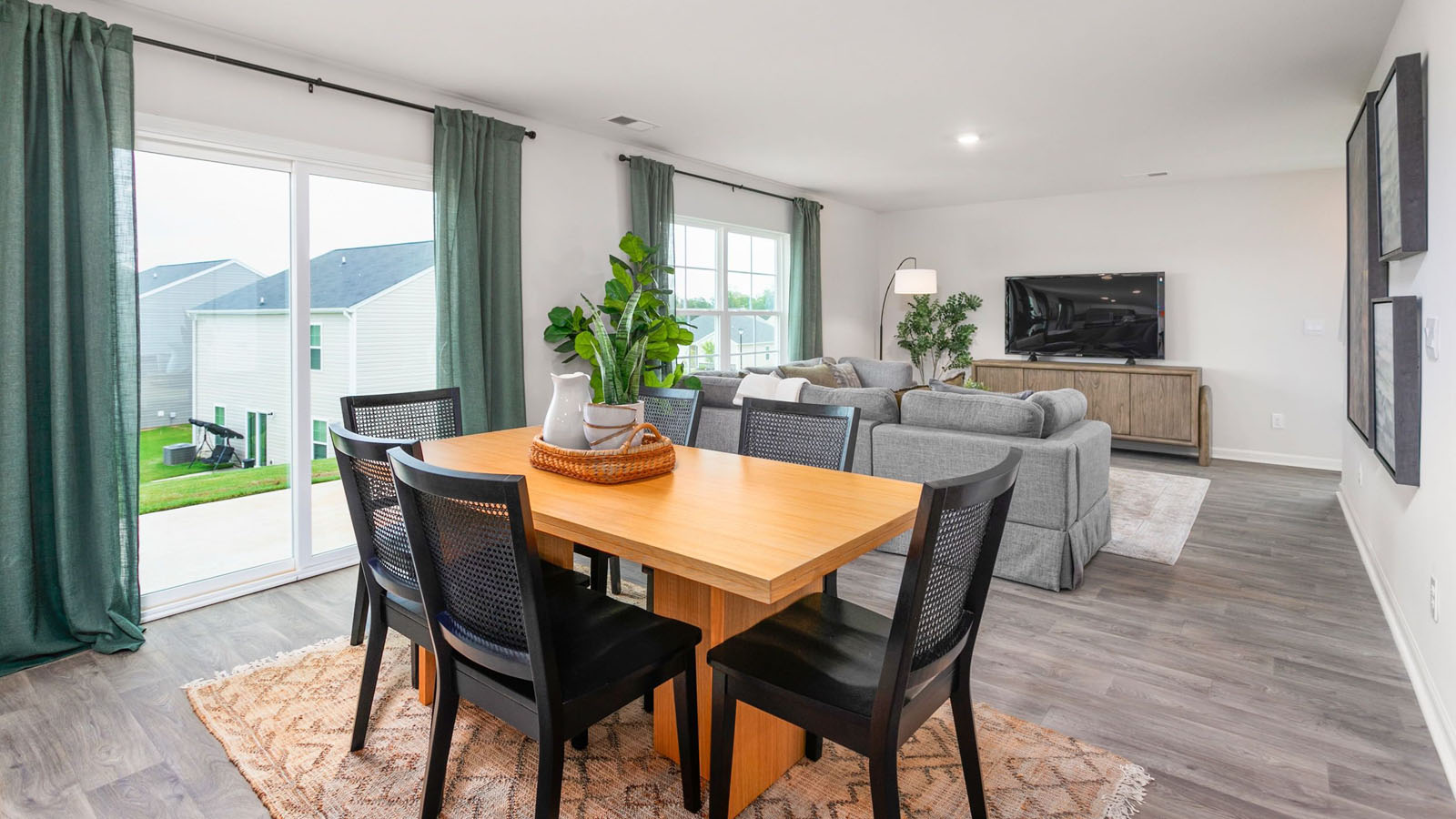 Open-concept dining area