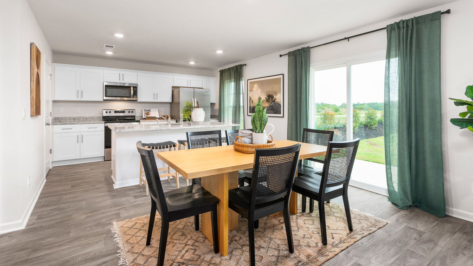 Open-concept dining area