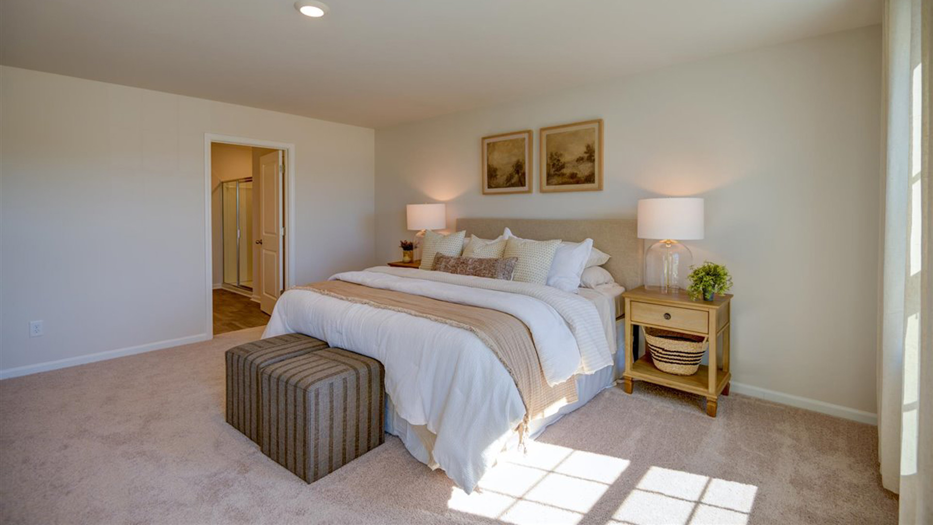 spacious primary bedroom