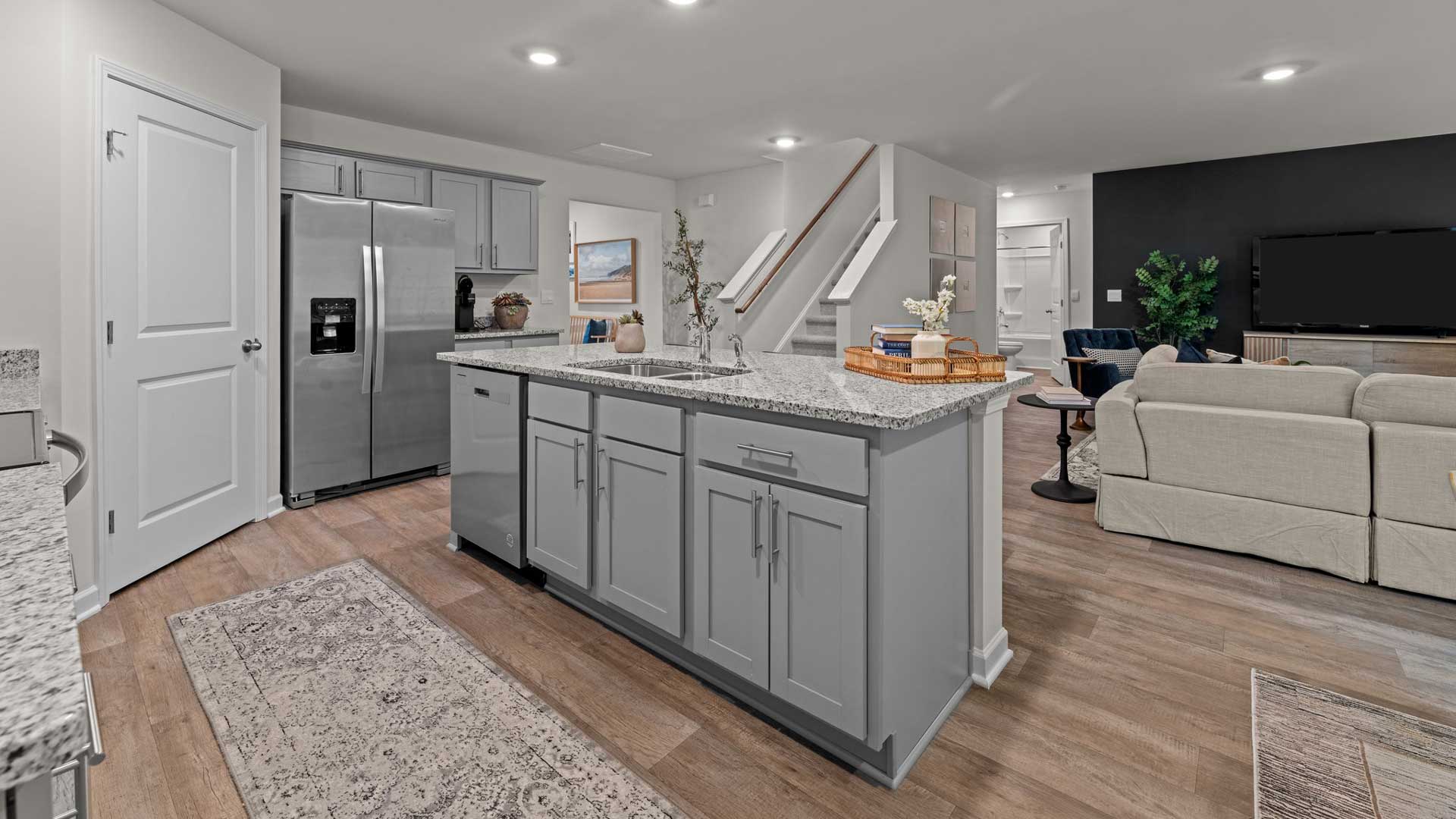 open floorplan kitchen and living room