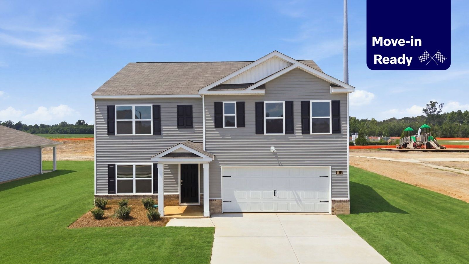exterior of two story vinyl home