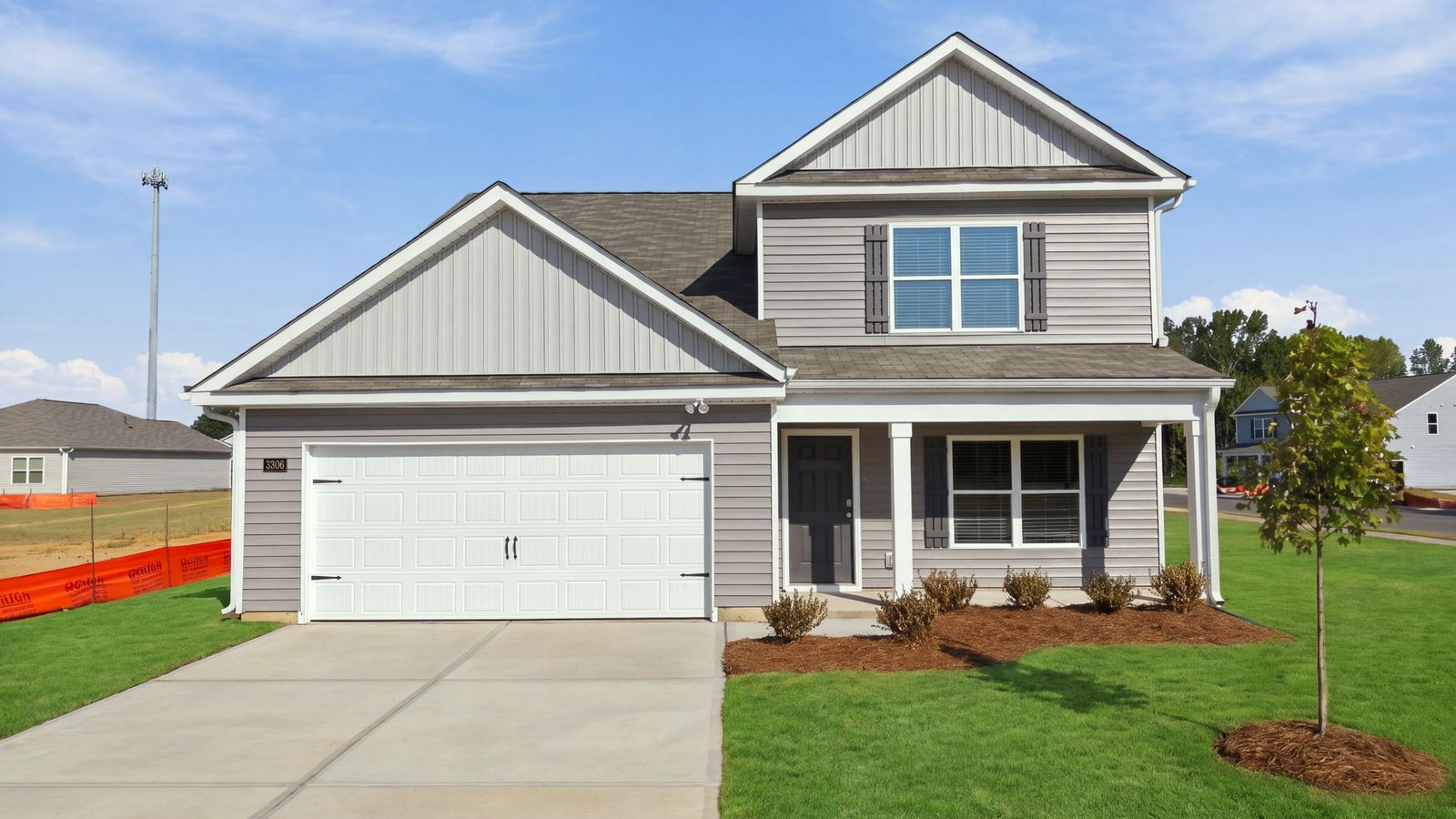exterior of two story home