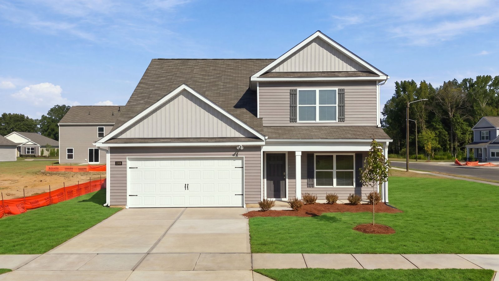 exterior of two story vinyl home