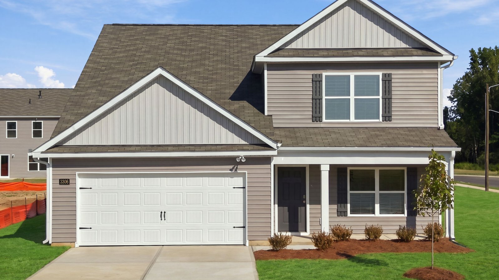 exterior of the two story home